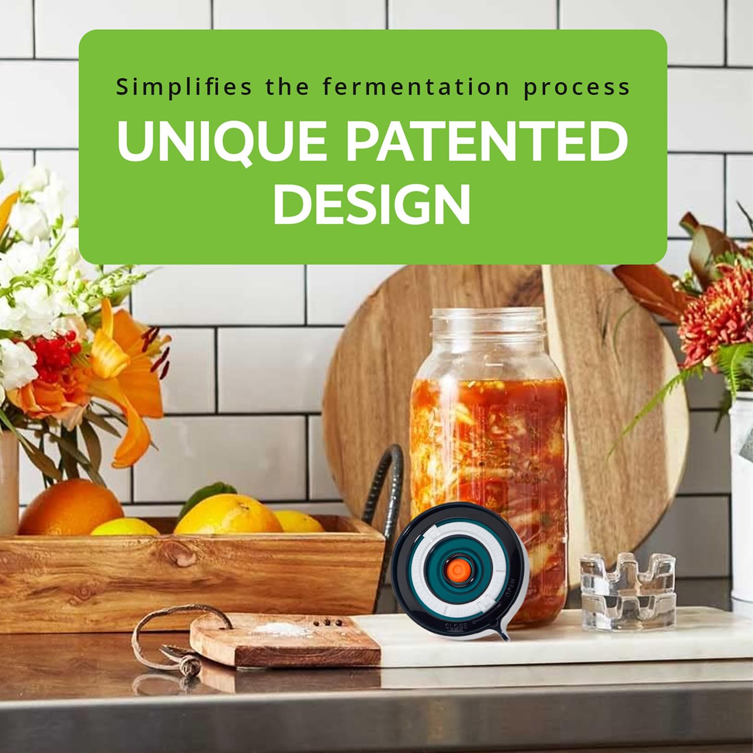 Easy Fermenter waterless airlock valve prevents oxygen ingress