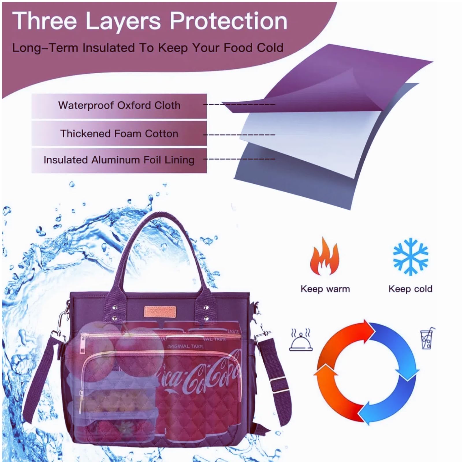 EASYA Mirage Purple nylon material conveys durability and easy maintenance.