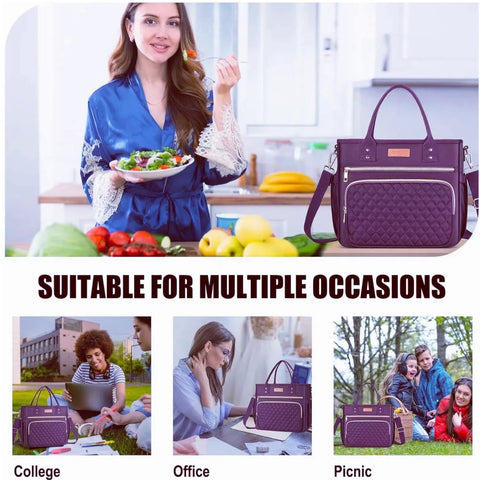 EASYA Mirage Purple detachable shoulder strap enables hands-free carrying.