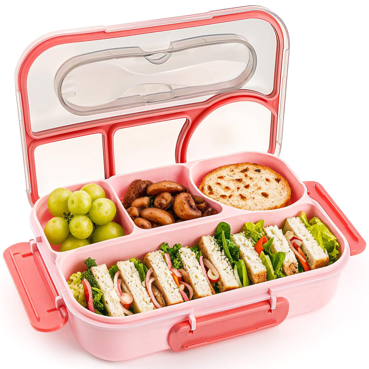 EASYFUN Bento Box Adult with four compartments for organized meals on the go