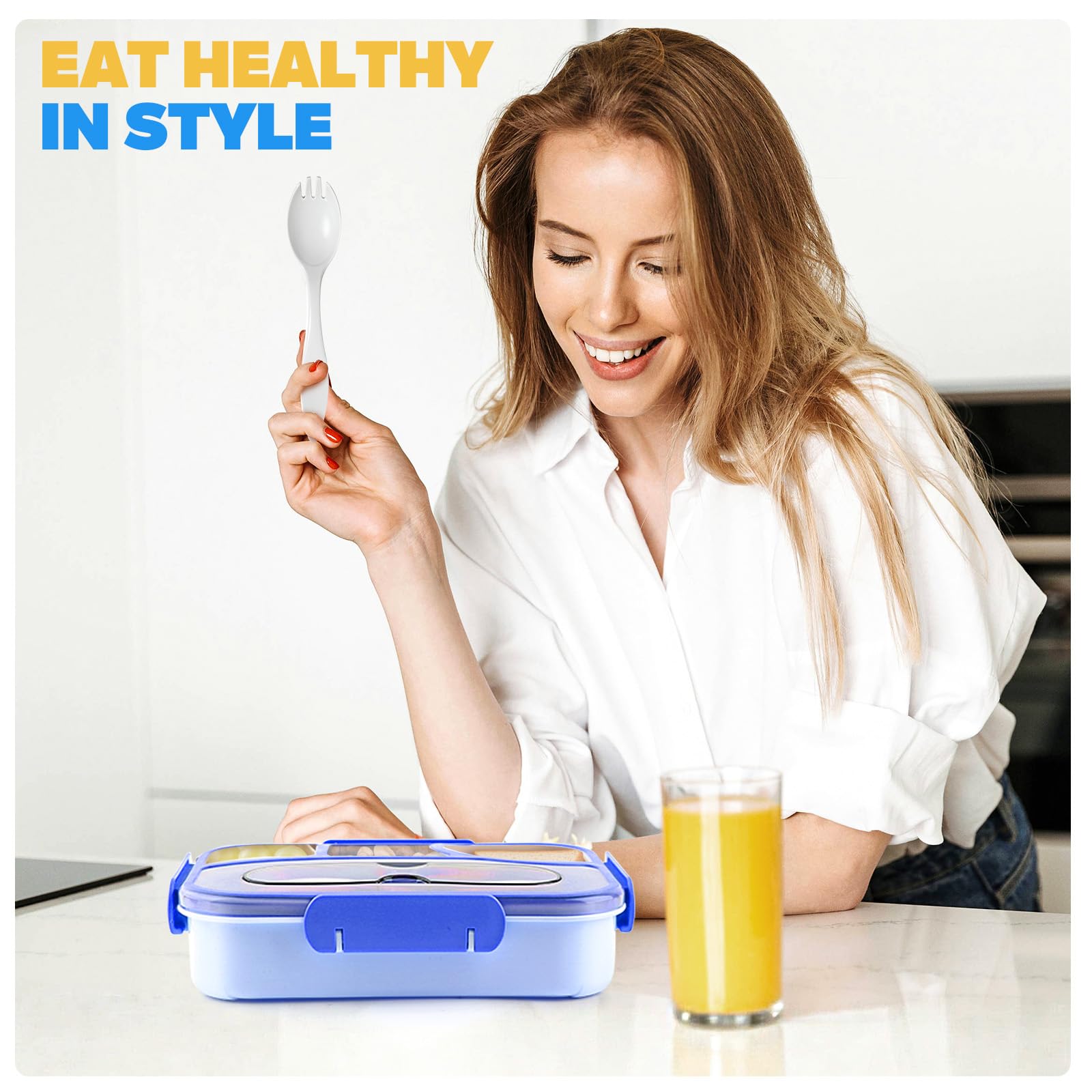 EASYFUN Bento Box food-ready setup for school, work, or travel.