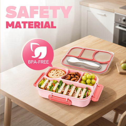 EASYFUN Bento Box lid shows silicone gasket for leak protection