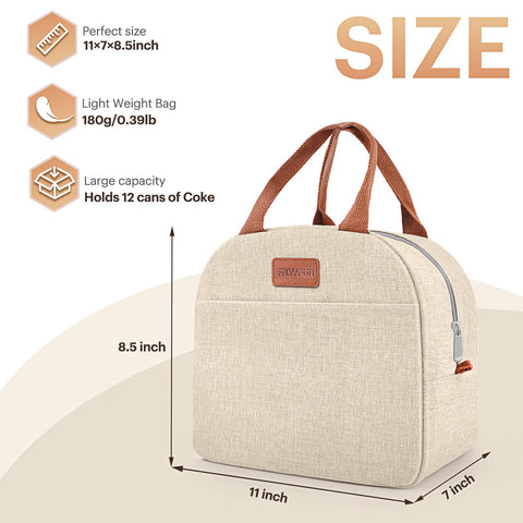 EasyFUN lunch bag durable Oxford surface resists wear during daily use.