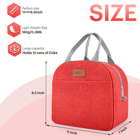 EASYFUN lunch bag insulated foam layer keeps food fresh for hours.