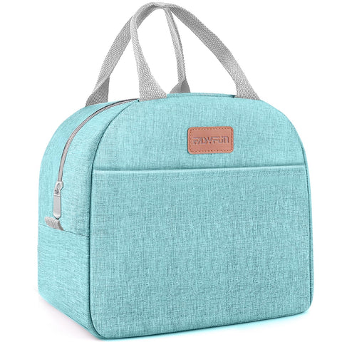 EASYFUN lunch bag Aqua Green front view with spacious main compartment for containers.
