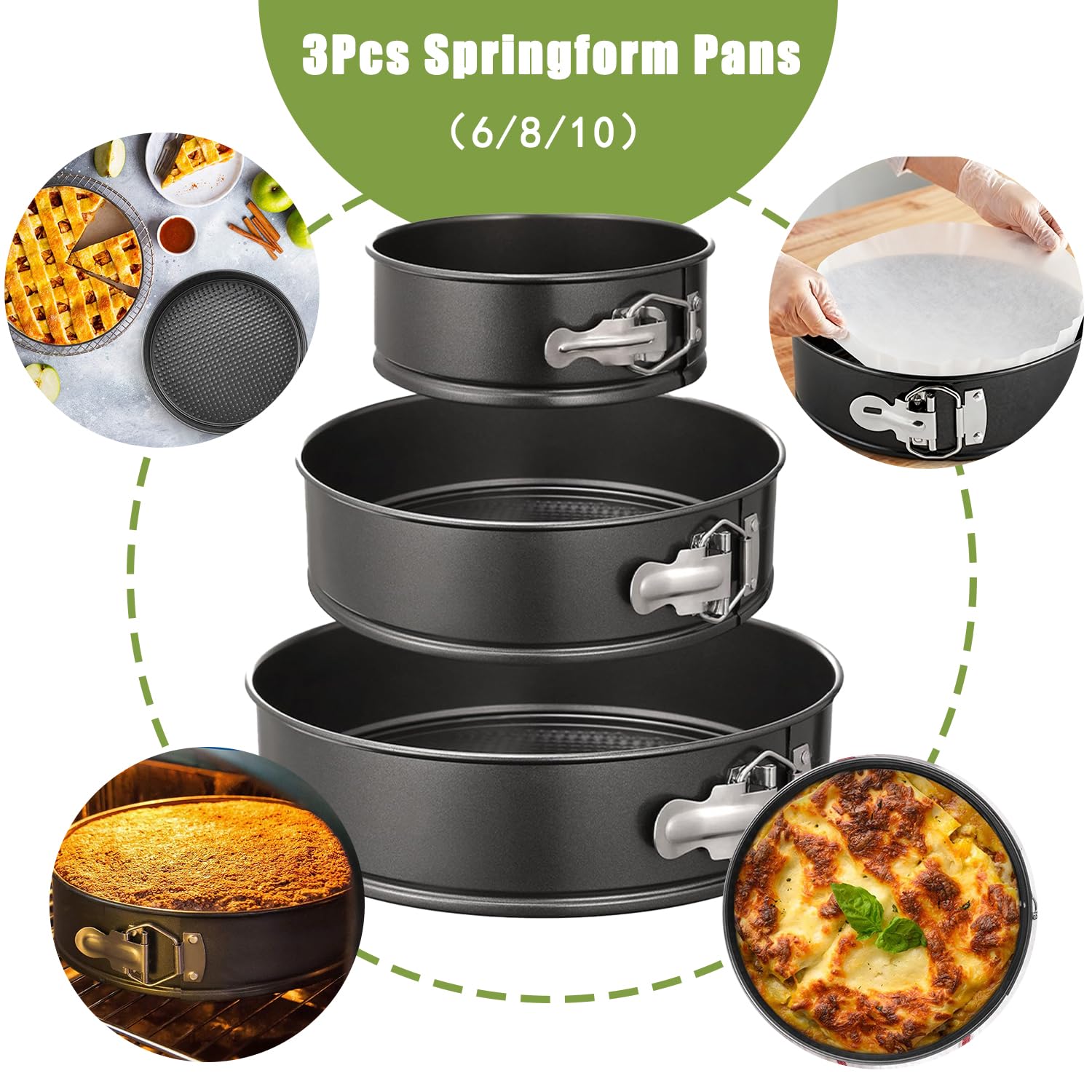 Easynzery 10-inch springform pan perfect for large cheesecakes.