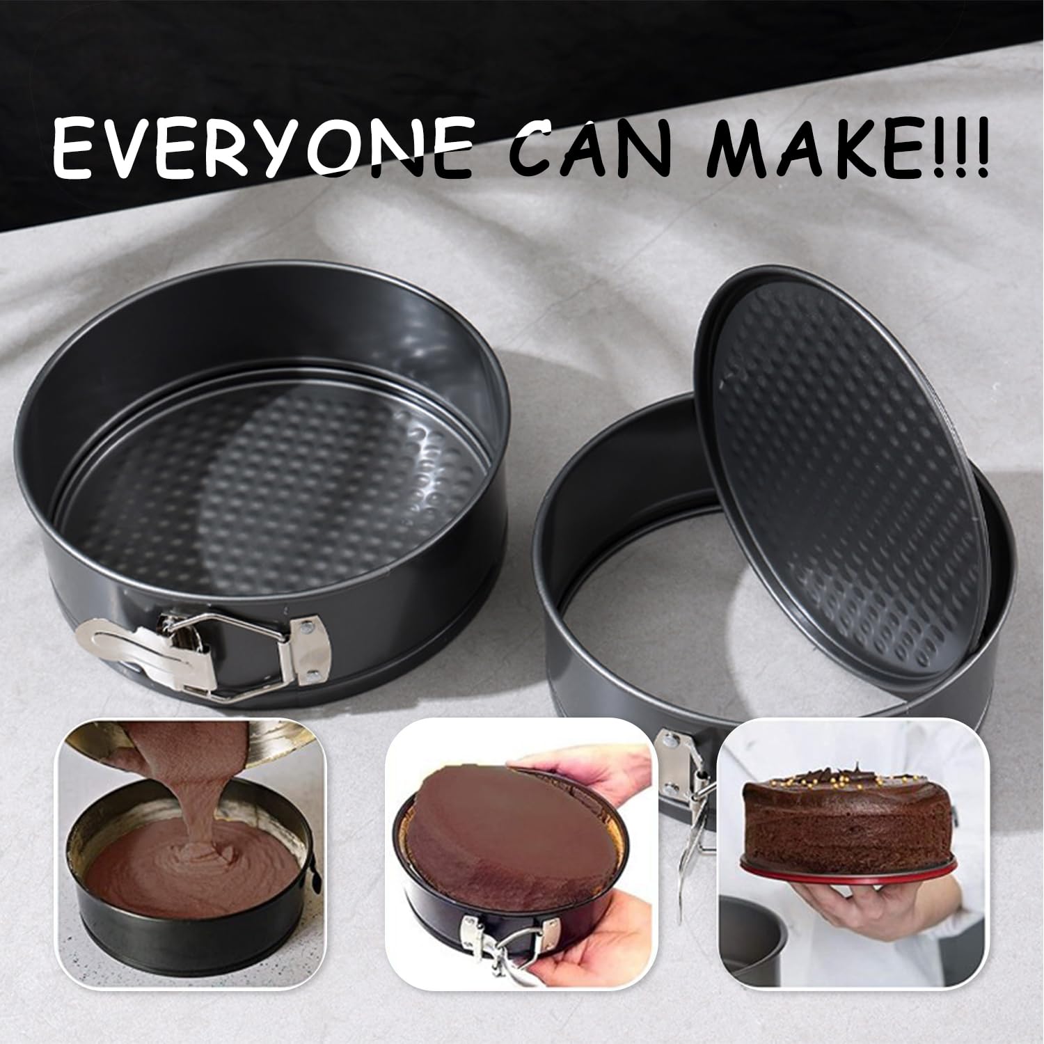 Easynzery 8-inch springform pan ideal for layered desserts.