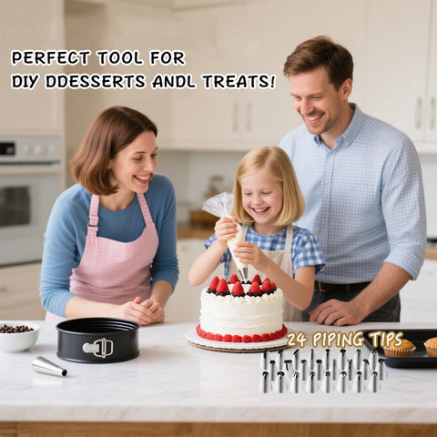 Easynzery icing tips and tools kit for professional-looking decorations.