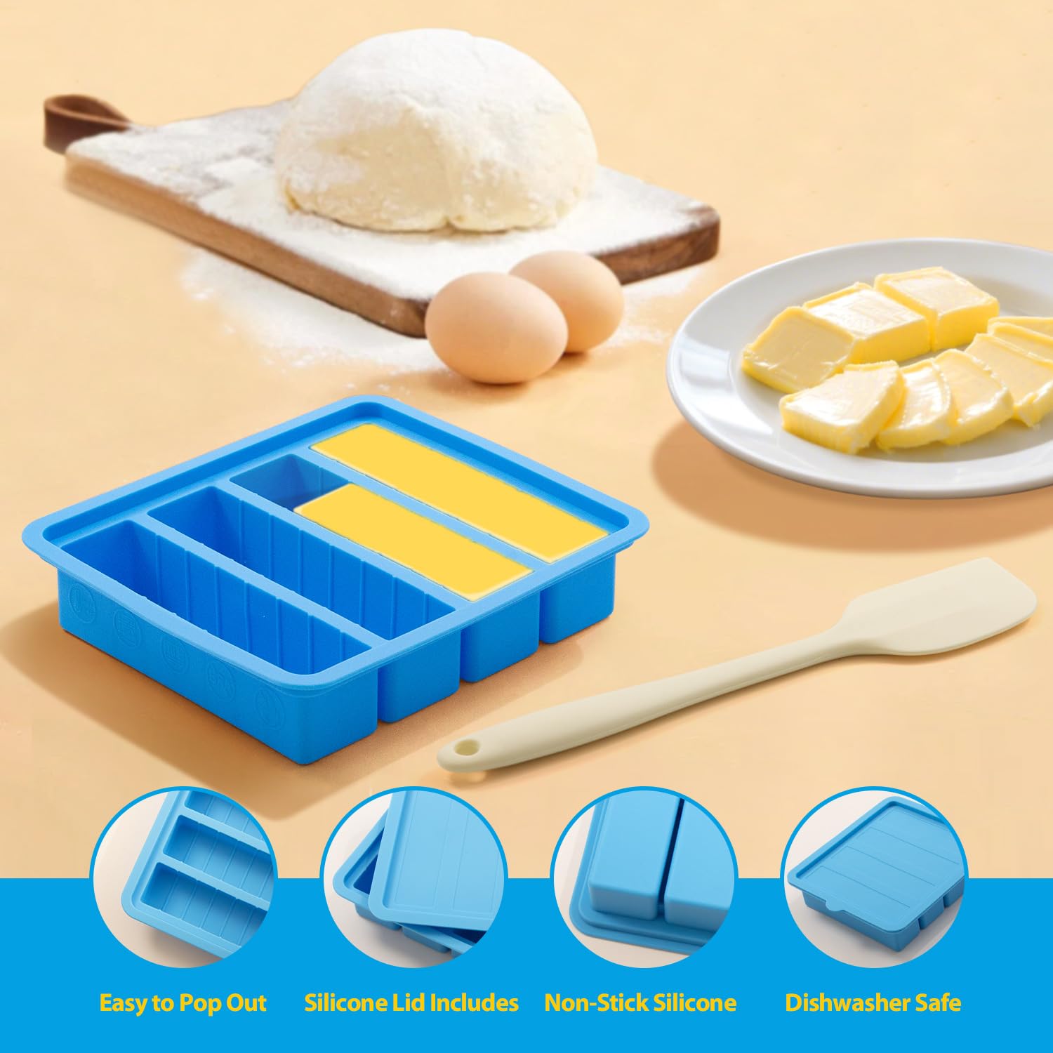 EASYYOURHOME versatile baking mold for butter, chocolate, and small treats.