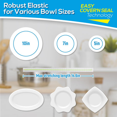 EASYYOURHOME cover seals bowls to keep dust out while storing leftovers.