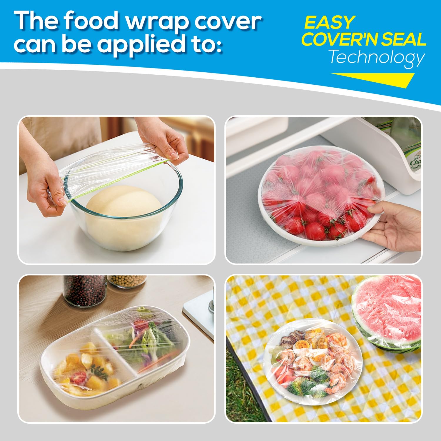 EASYYOURHOME stretch-to-fit lid speeds prep and reduces waste.