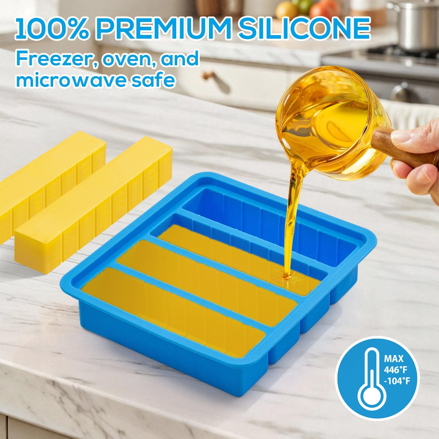 EASYYOURHOME freezer-friendly butter tray for quick freezing and portioned servings.