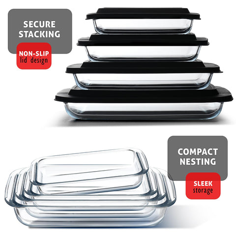 EATEX stackable bakeware keeping kitchen cabinets tidy