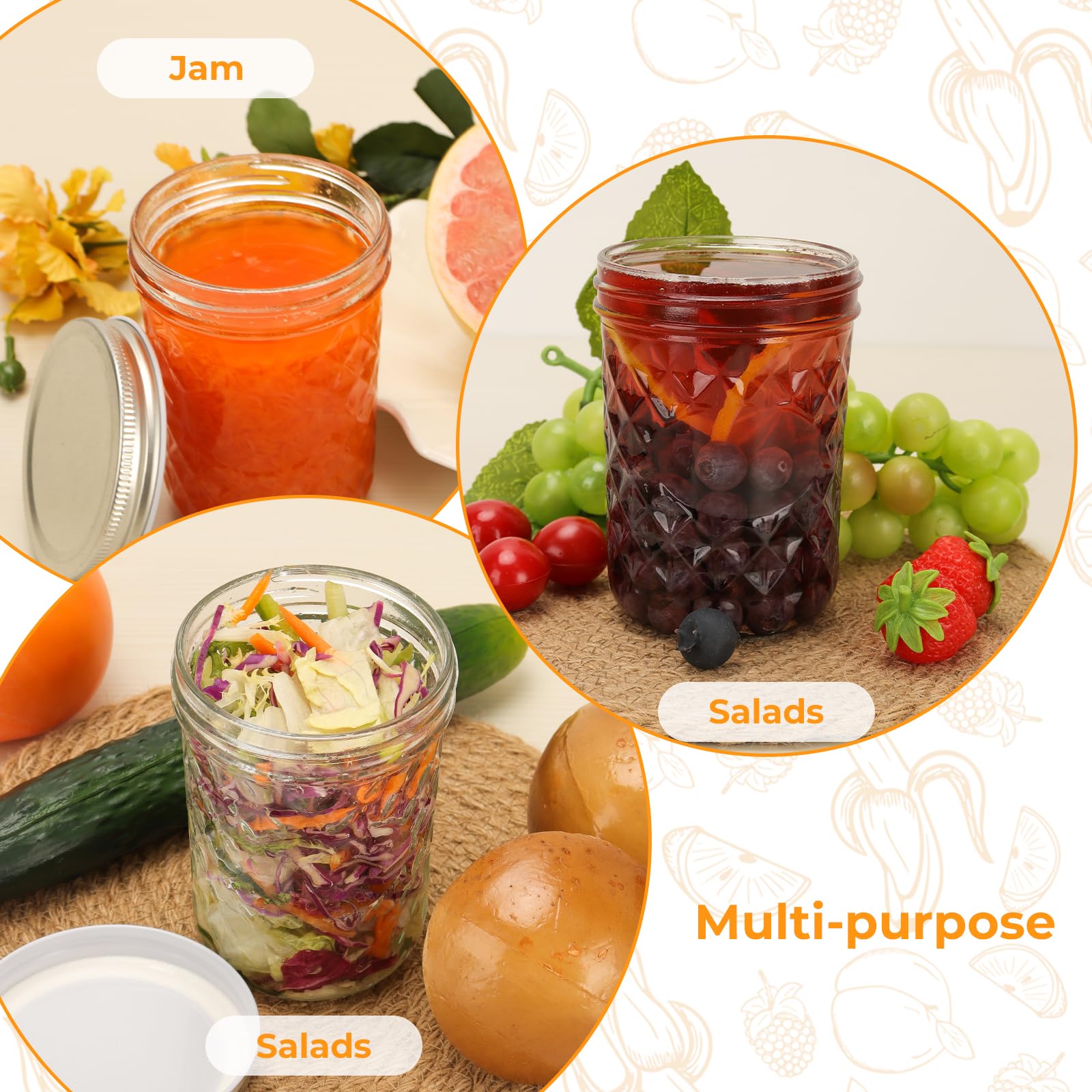 Eathtek jar perfect for honey, jam, and preserves storage