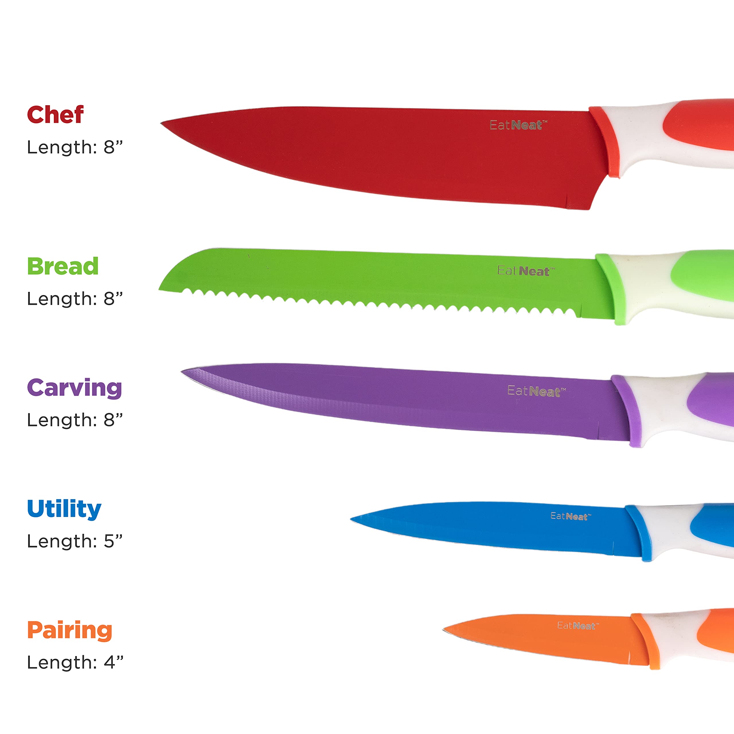 EatNeat bread knife sliced through crusts with ease.