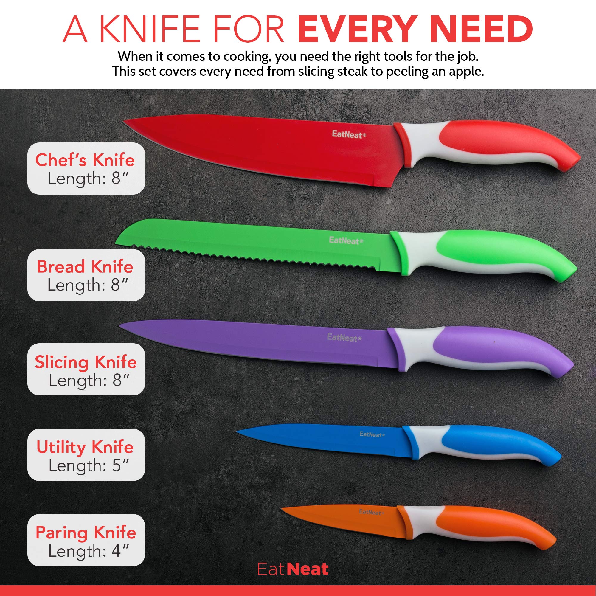EatNeat knife holder keeps tools organized and accessible.