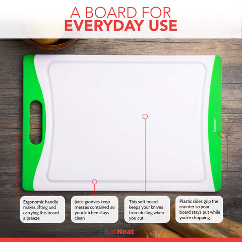 EatNeat sharpener keeps blades keen for clean cuts.