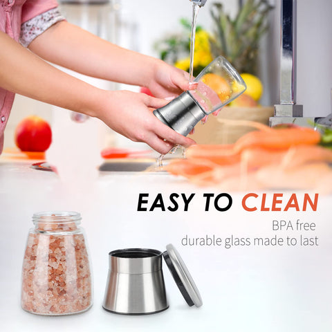 Ebaco stainless steel cap resists rust and keeps flavor safe.