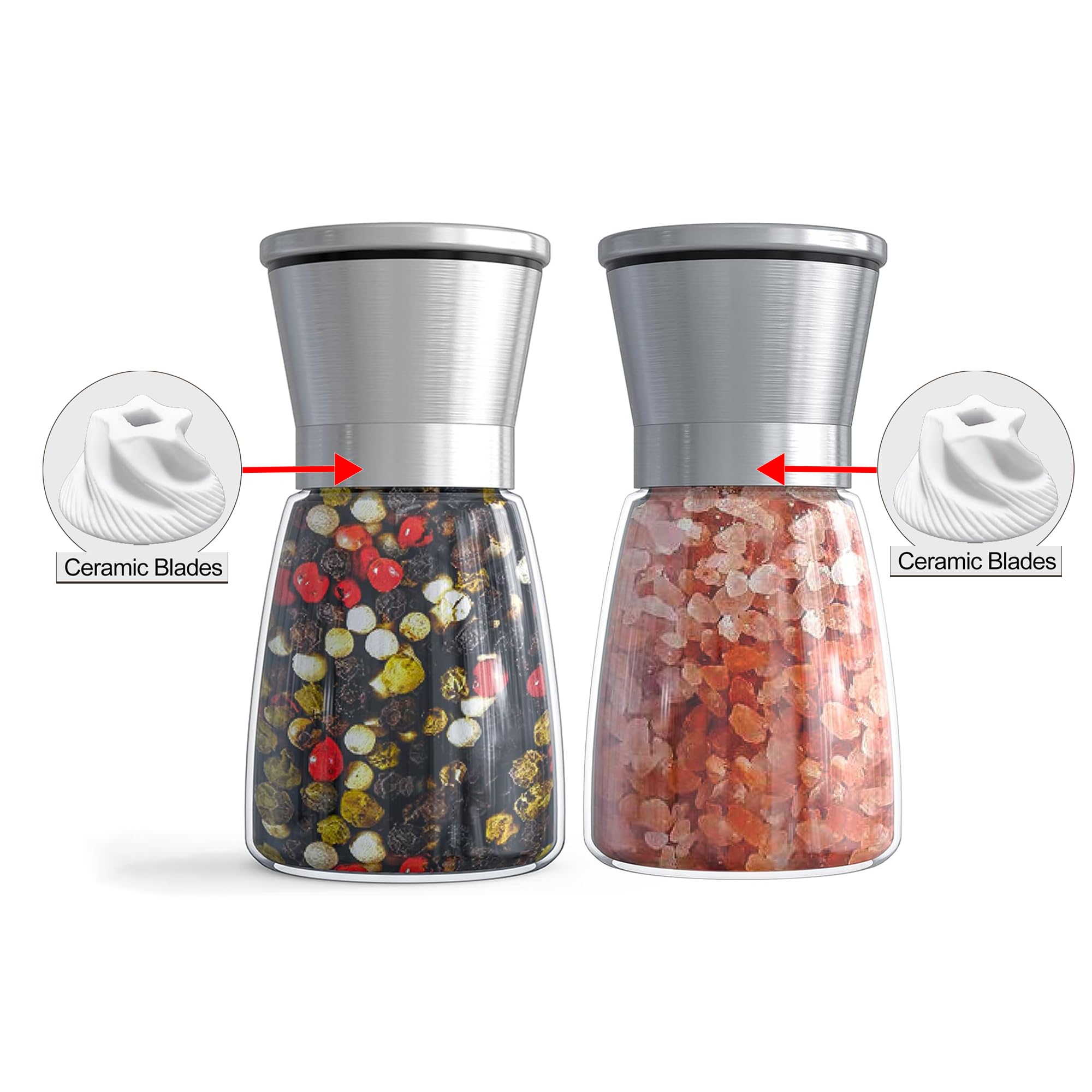Ebaco grinders with wide opening enable easy refills.