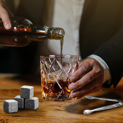 EBGRF whiskey tongs for easy stone placement.