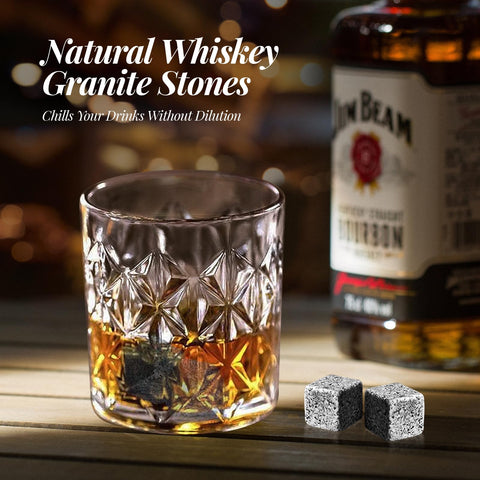 EBGRF slate coasters complete the set for stylish serving.