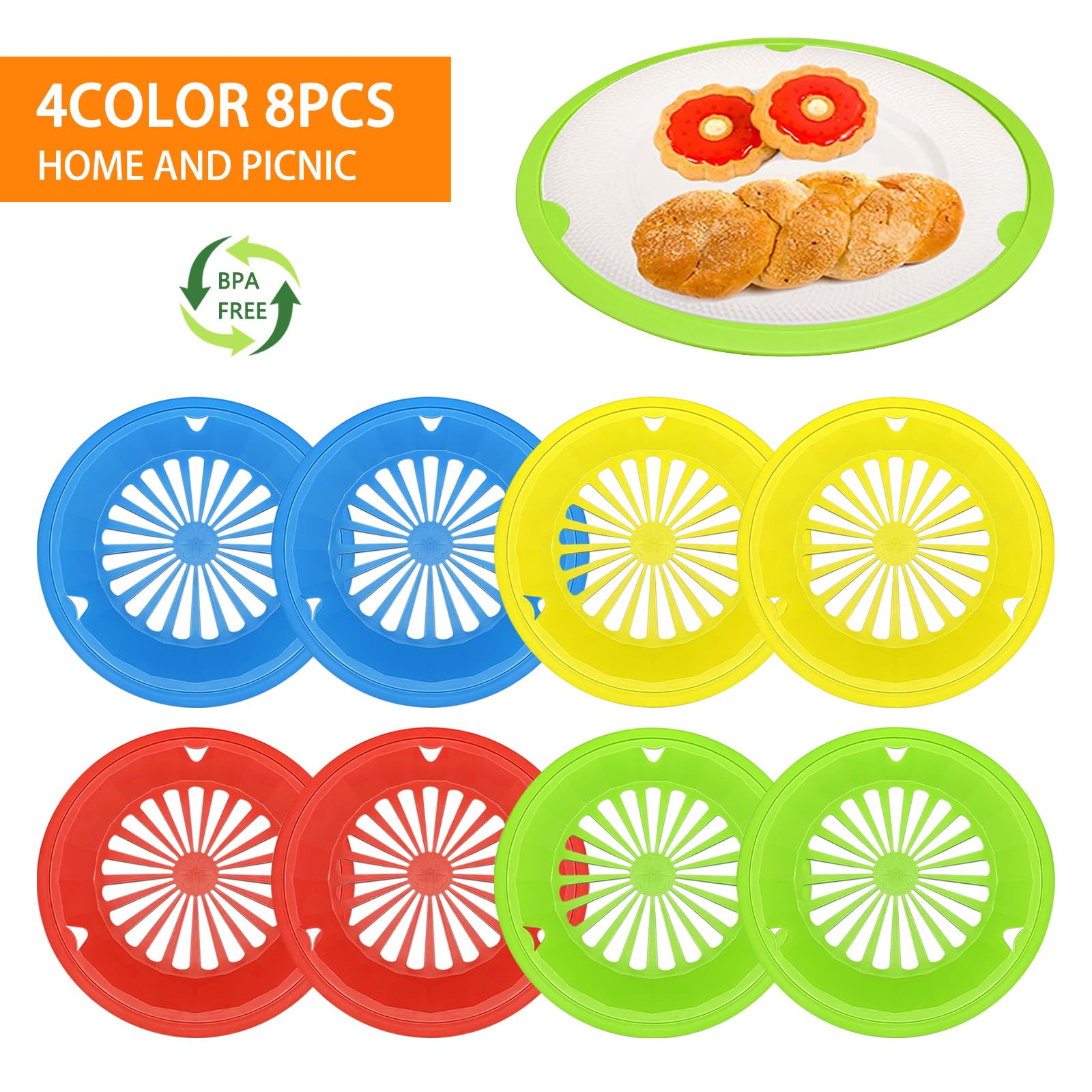 EBIGIC snap-in grooves securely support plates for outdoor meals.