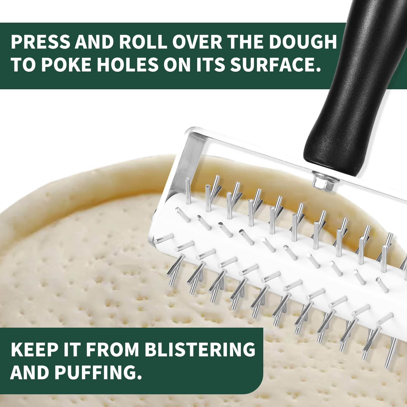 Ecavria dough docker dishwasher-safe design shown for easy cleanup.