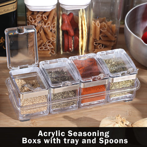 Eccliy compact spice rack keeps counters organized for easy meal prep
