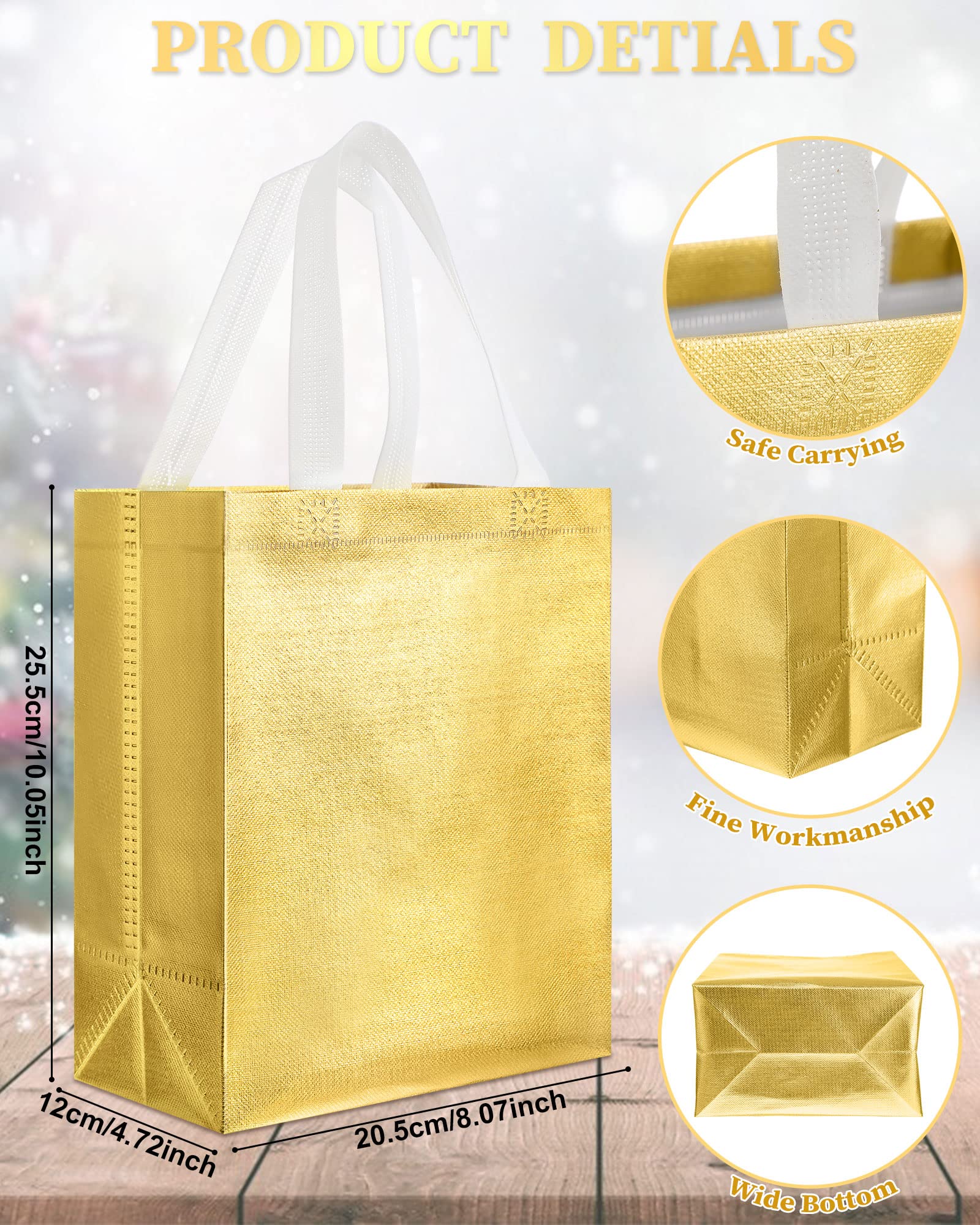 Eccliy dazzling laser surface on gift bags adds premium packaging appeal.