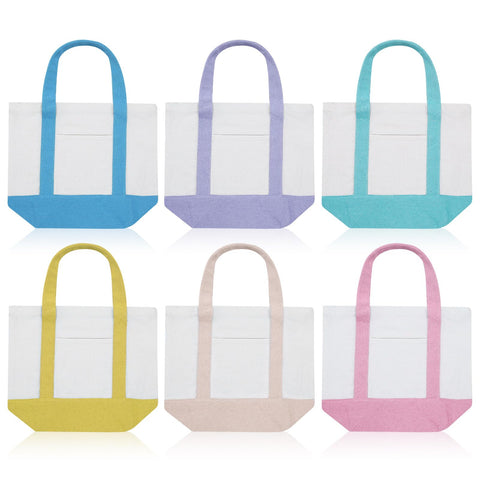 Eccliy mini canvas tote pink front view showing compact daily carry