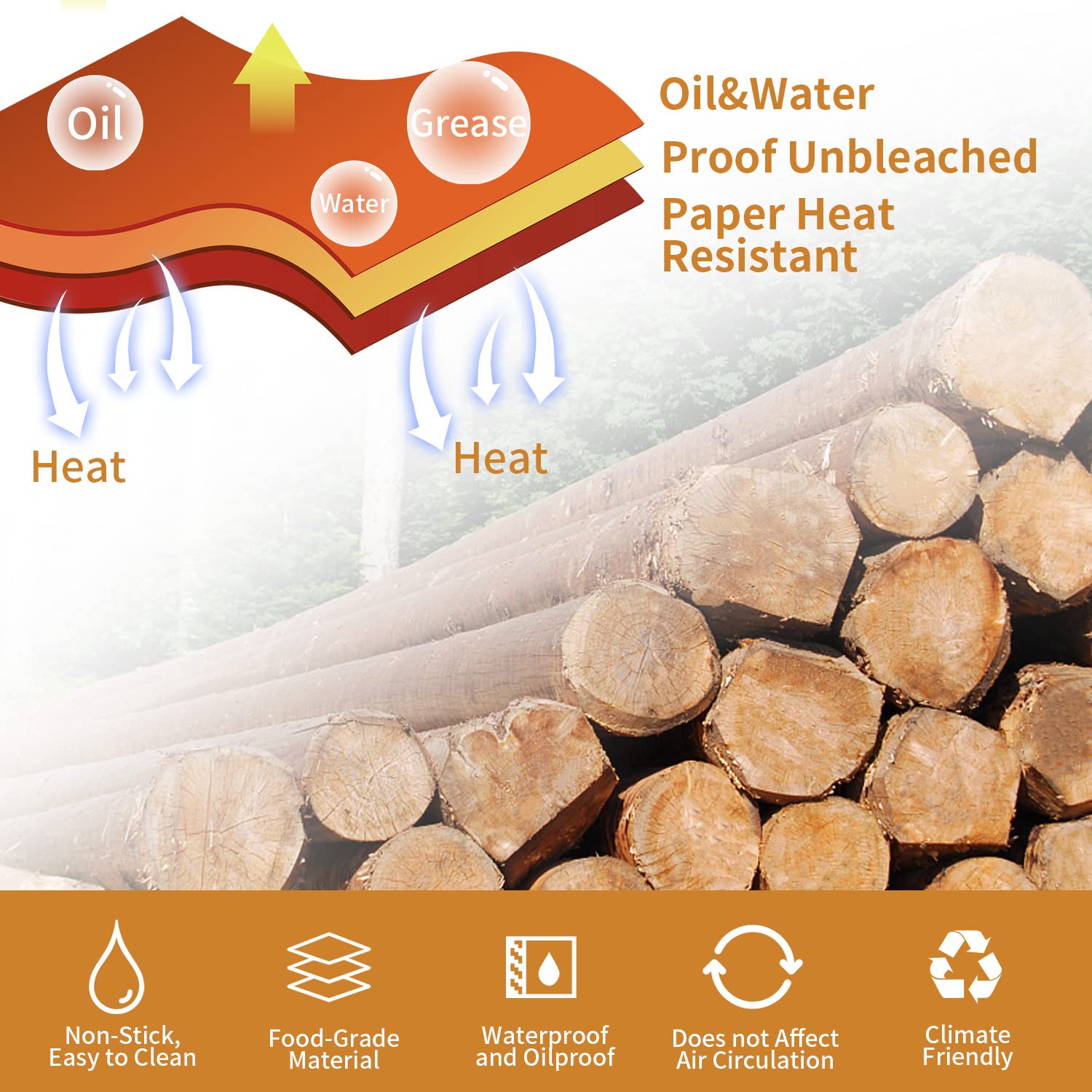 Ecfvtp liners withstand up to 450°F for safe high-heat cooking.
