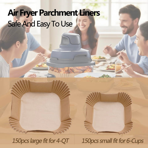 Ecfvtp liners for 4QT and 6Cups containers keep surfaces clean during cooking.
