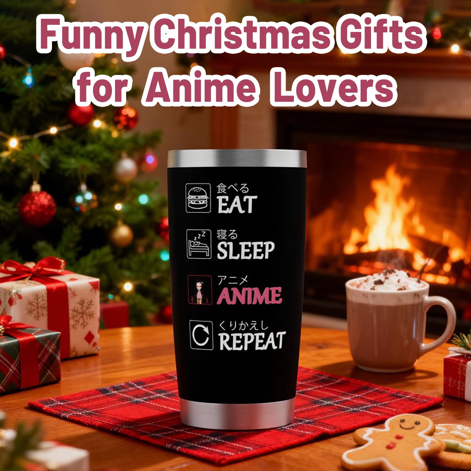 EchoMaven anime tumbler straw set for easy sipping and reuse.