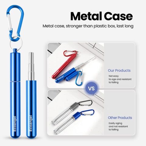 Ecoangel stainless brush 9in cleaning for full straw hygiene.