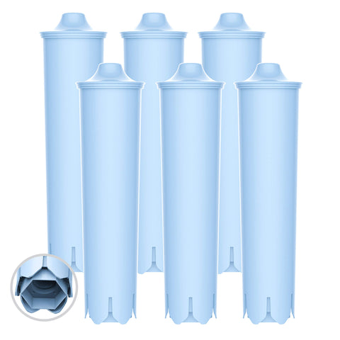 EcoAqua Jura blue-capresso replacement filter pack improves water quality and flavor.