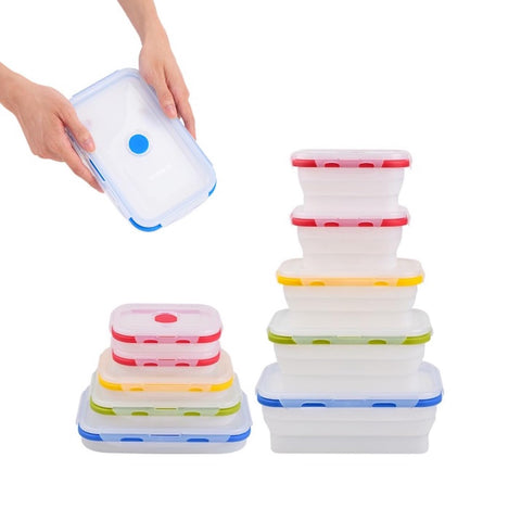 EcoBERI collapsible 12oz twin containers ideal for space-saving lunch packing