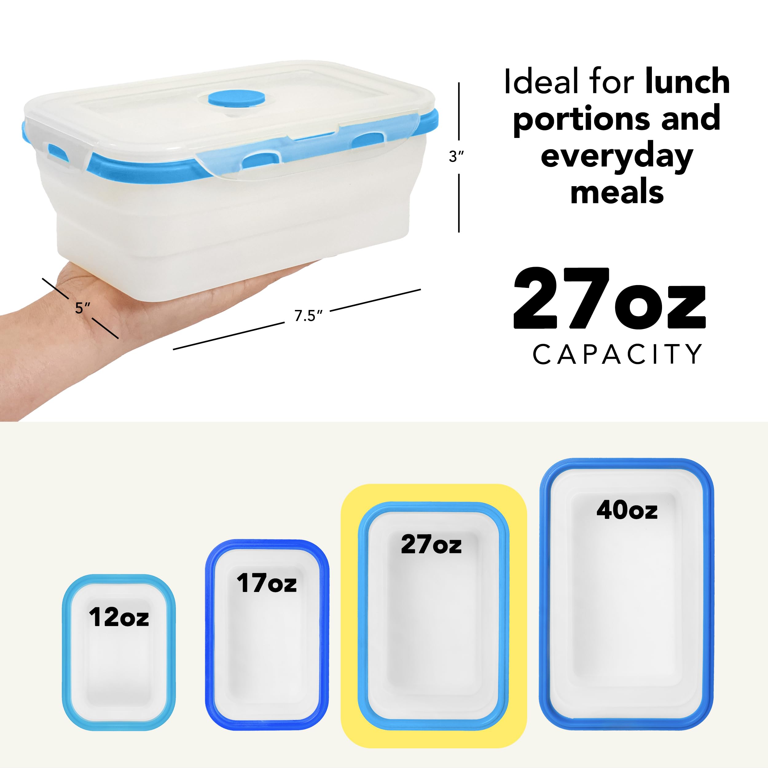 ECOBERI collapsible containers folded flat in a backpack display efficiency.