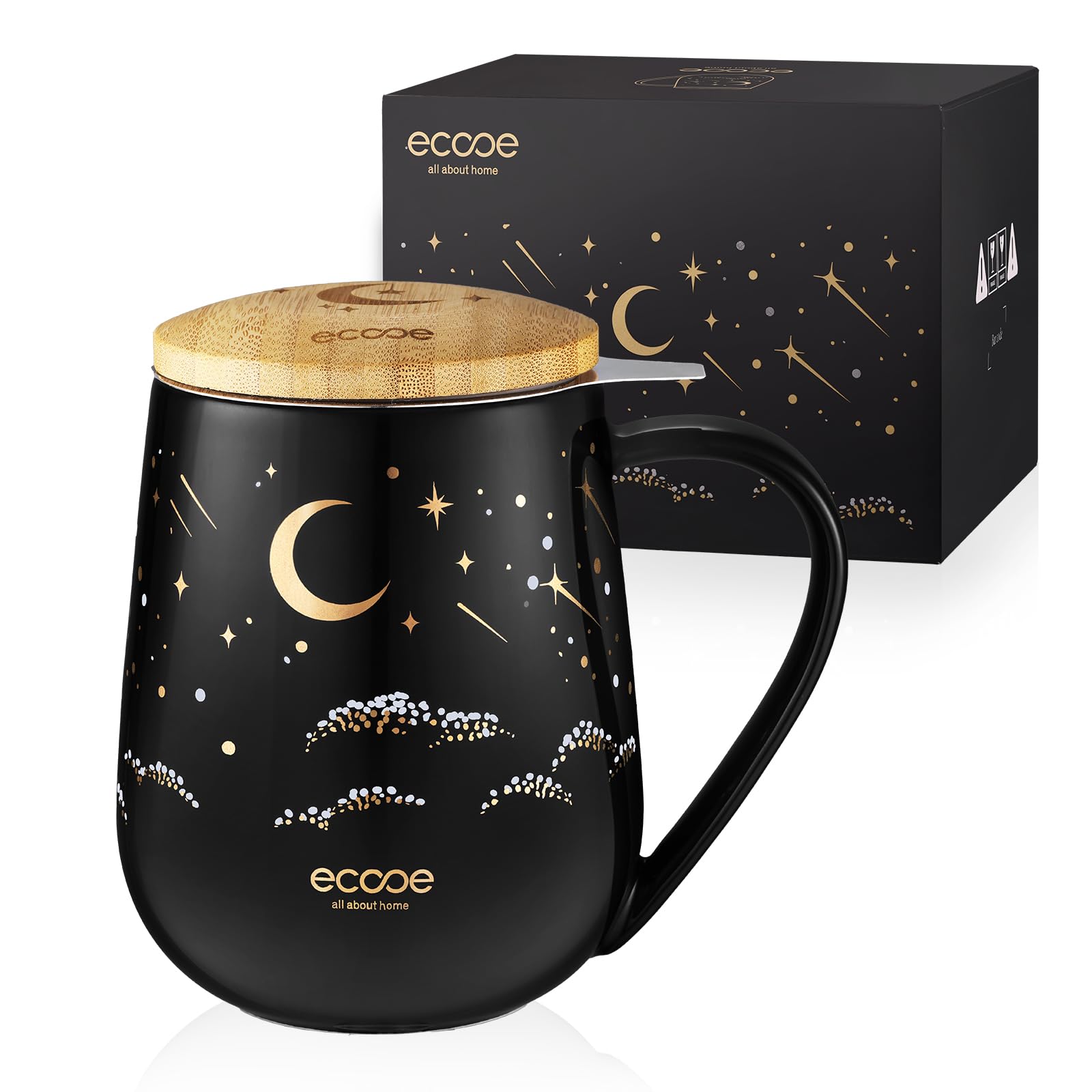 ecoe Tea Mug with removable infuser for easy brewing of loose leaf tea.