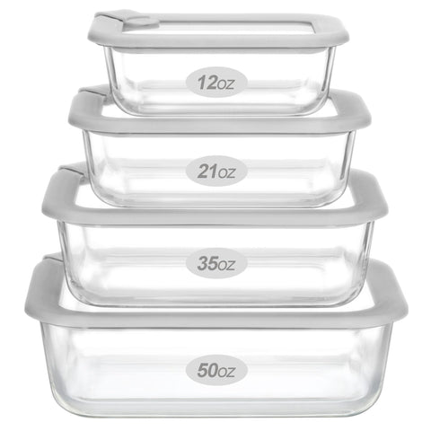 EcoEvo glass container 1cup with clear view and compact storage