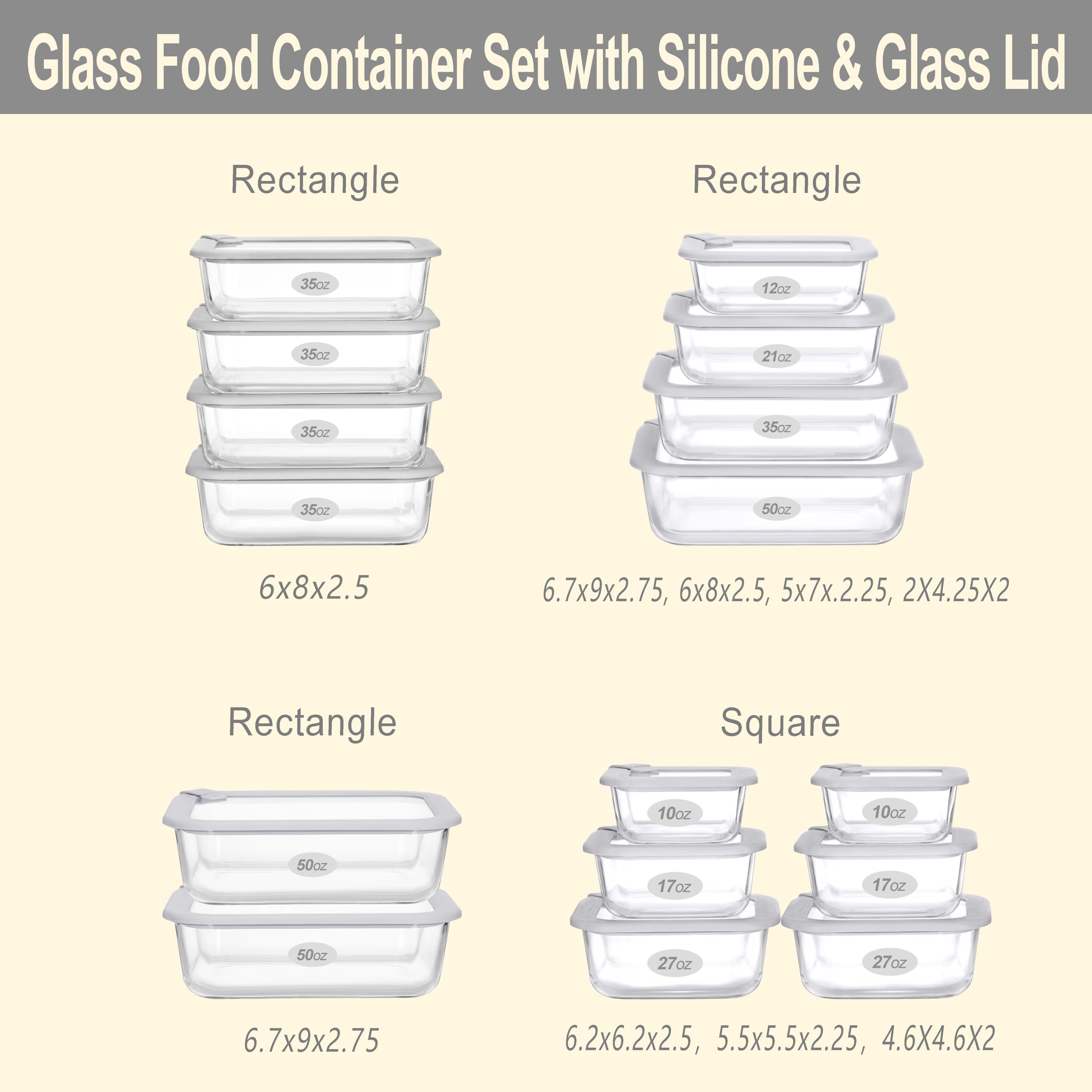 EcoEvo 3cup glass container showing leftovers visibility and freshness