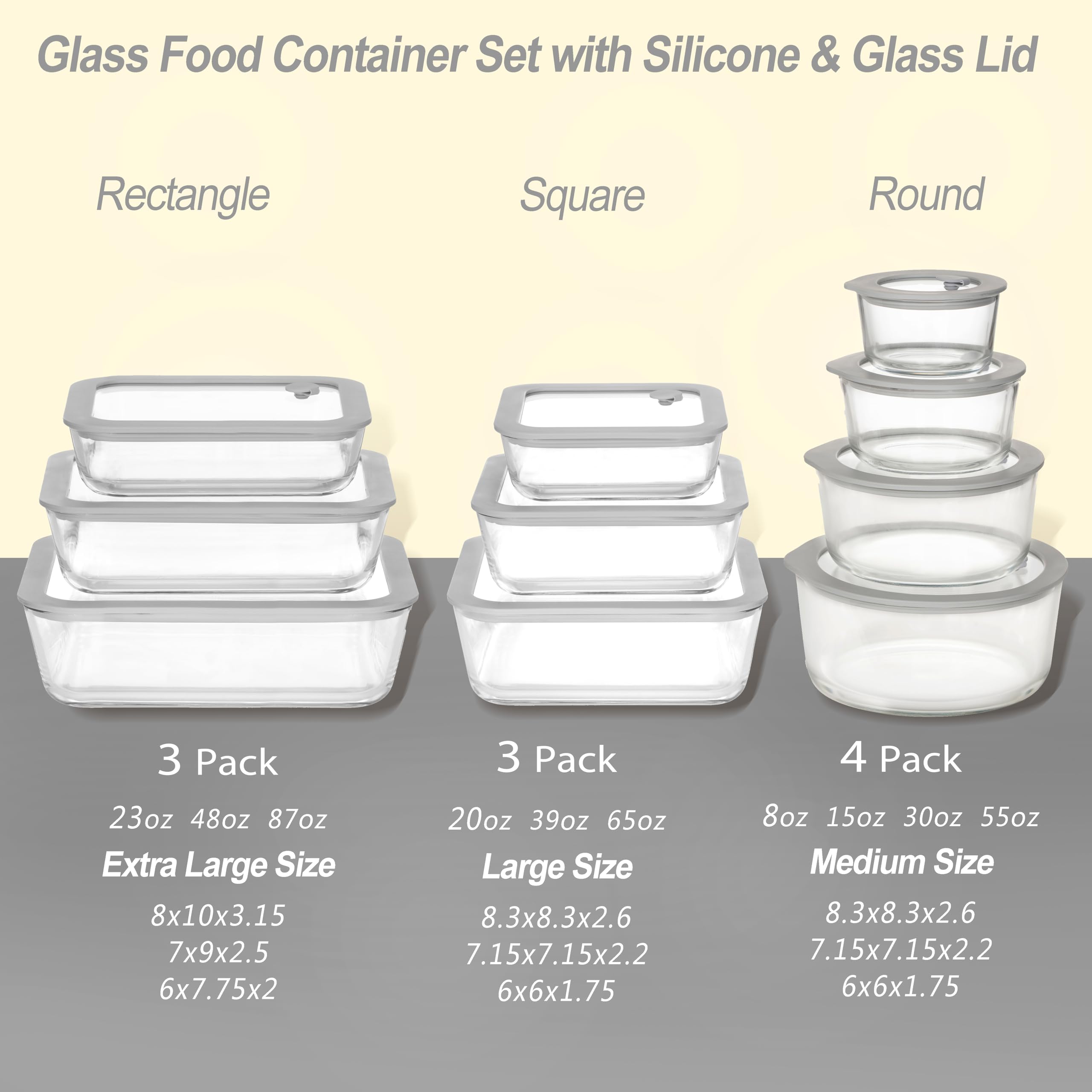 EcoEvo 23oz rectangle glass container with silicone-framed lid seals flavors