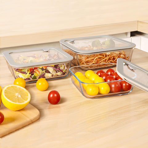 EcoEvo rectangle 87oz container with lids for fridge and batch prep