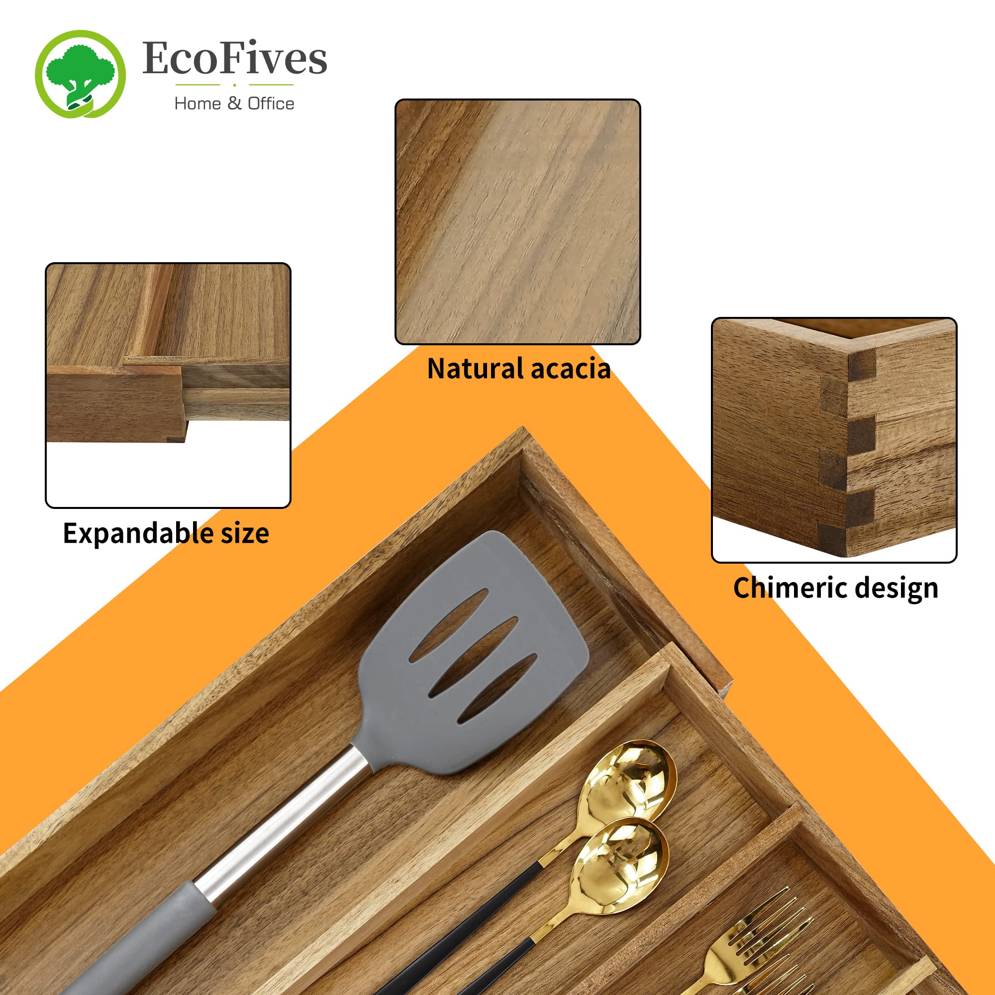 EcoFives 5-slot design helps keep flatware organized during busy mornings.