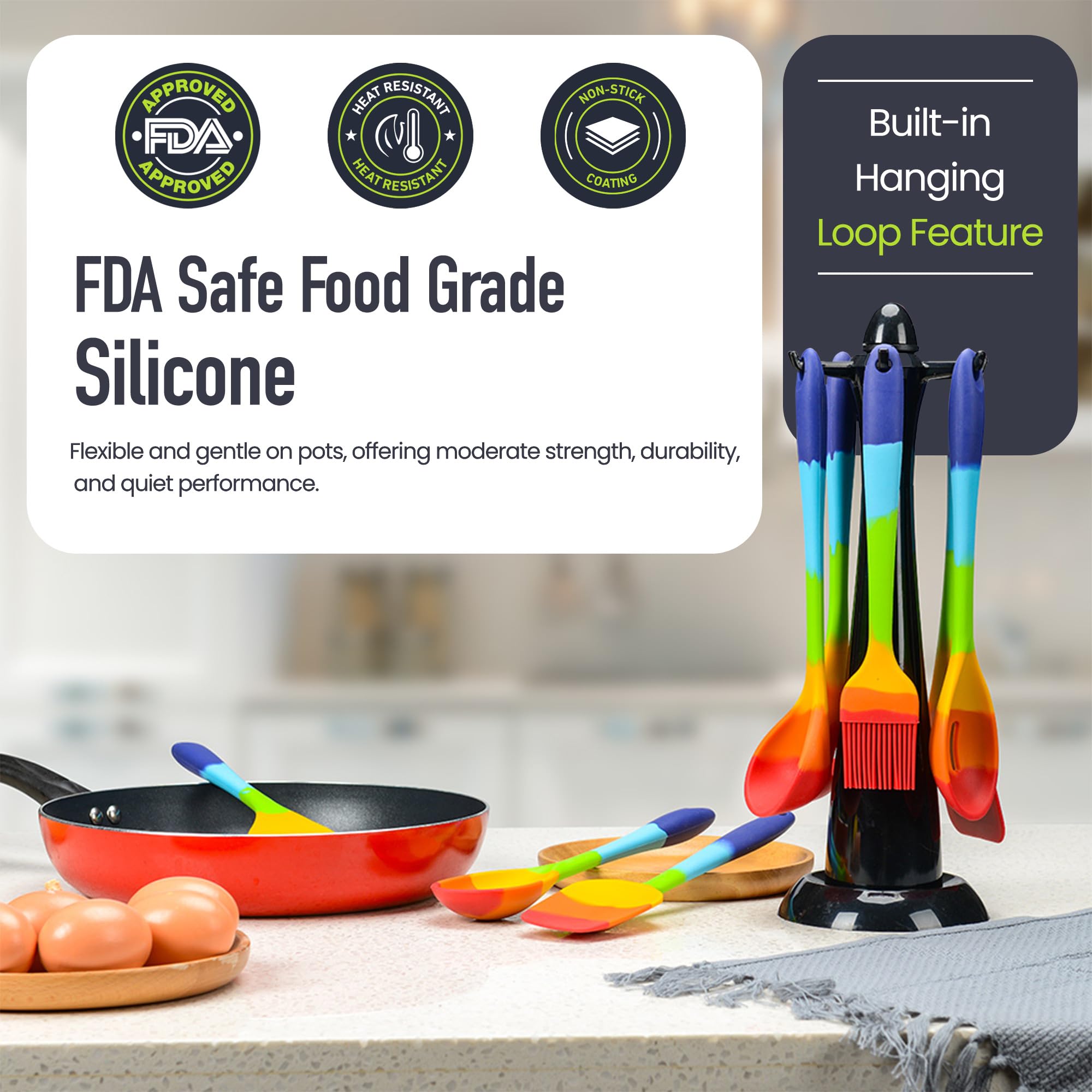 EcoGadgetz gift-ready rainbow set brightens any kitchen