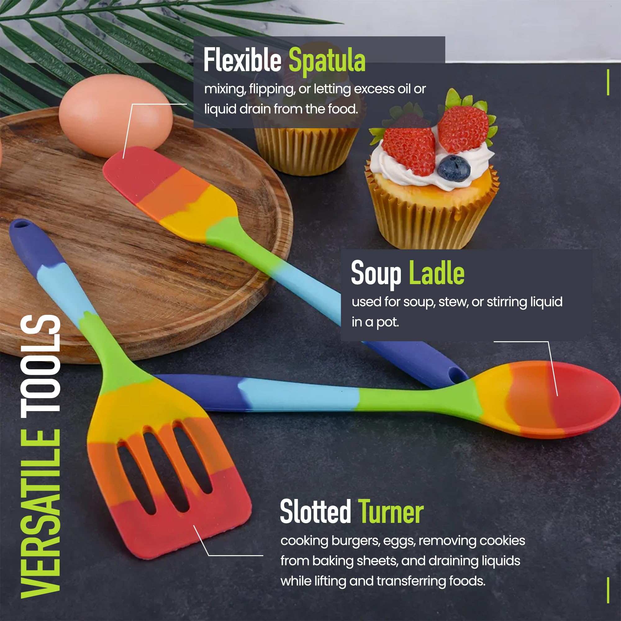 EcoGadgetz spatulas protect nonstick cookware with soft edges during cooking