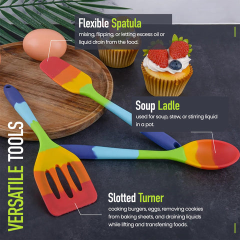 EcoGadgetz spatulas protect nonstick cookware with soft edges during cooking