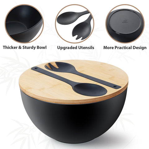 ECOHAGOU 11-3 inch diameter bowl ideal for large salads and family meals.