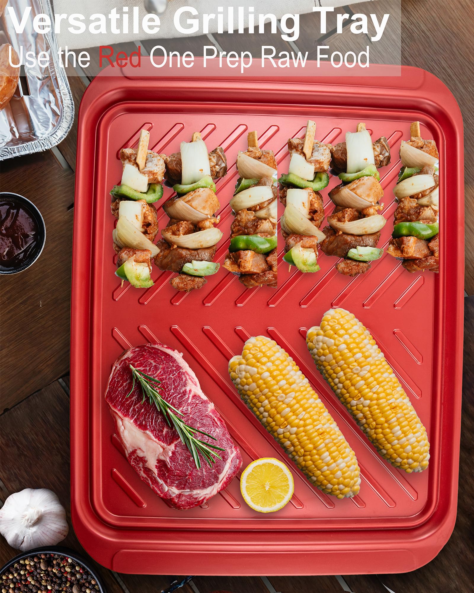 ECOIOU BPA-free heat-resistant melamine tray stays cool to touch.