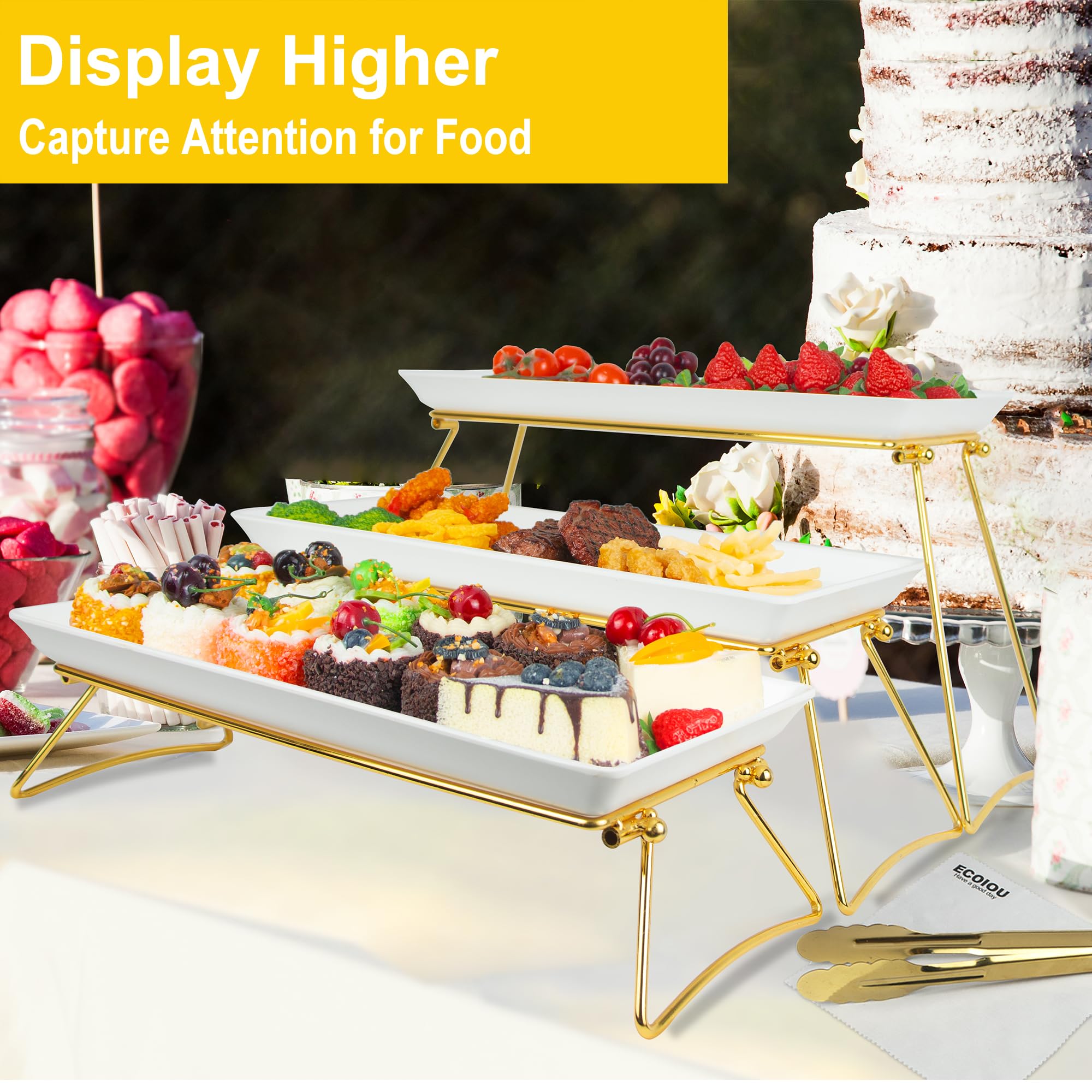 ECOIOU cupcake dessert display stand ideal for birthdays and celebrations.