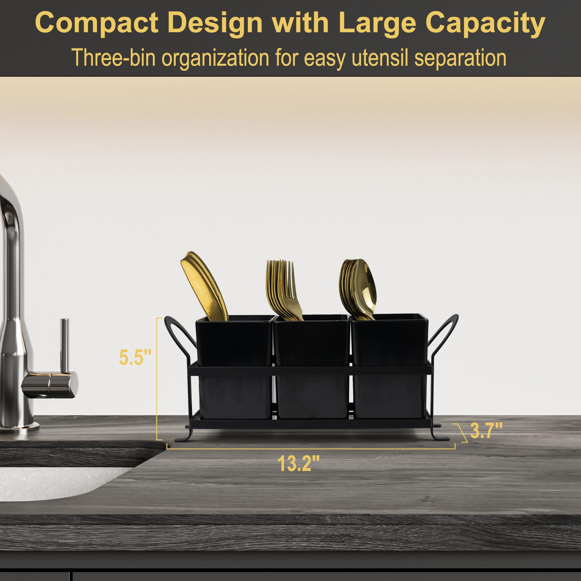 ECOIOU black finish adds sleek style while saving counter space during entertaining